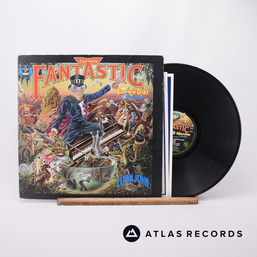 Elton John Captain Fantastic And The Brown Dirt Cowboy LP Vinyl Record - Front Cover & Record
