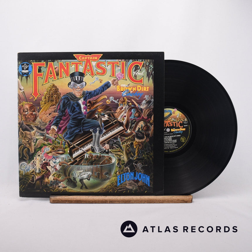Elton John Captain Fantastic And The Brown Dirt Cowboy LP Vinyl Record - Front Cover & Record