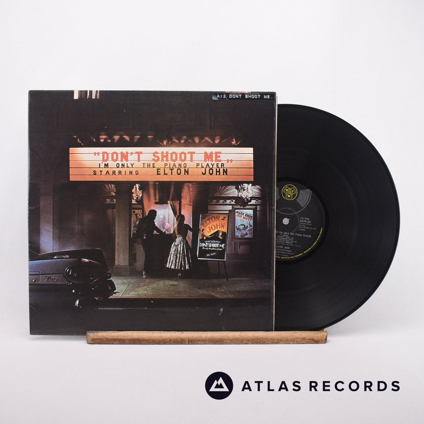 Elton John Don't Shoot Me I'm Only The Piano Player LP Vinyl Record - Front Cover & Record
