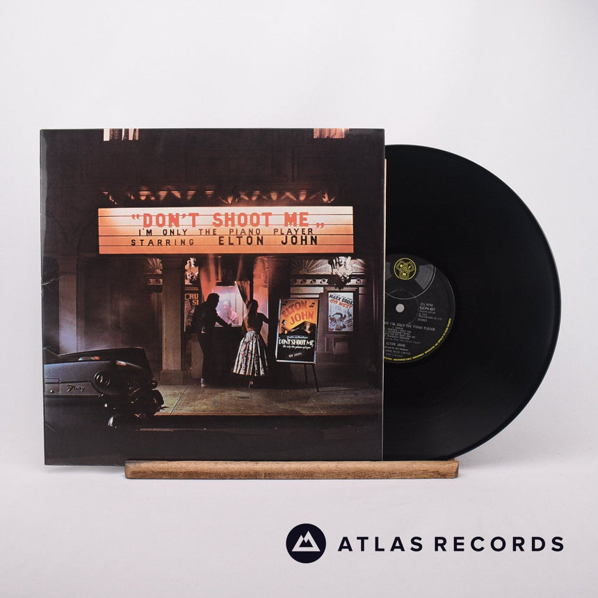 Elton John Don't Shoot Me I'm Only The Piano Player LP Vinyl Record - Front Cover & Record