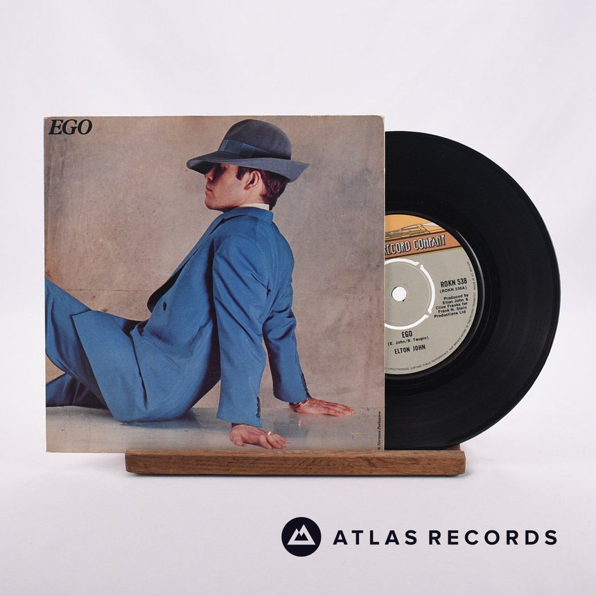 Elton John Ego 7" Vinyl Record - Front Cover & Record