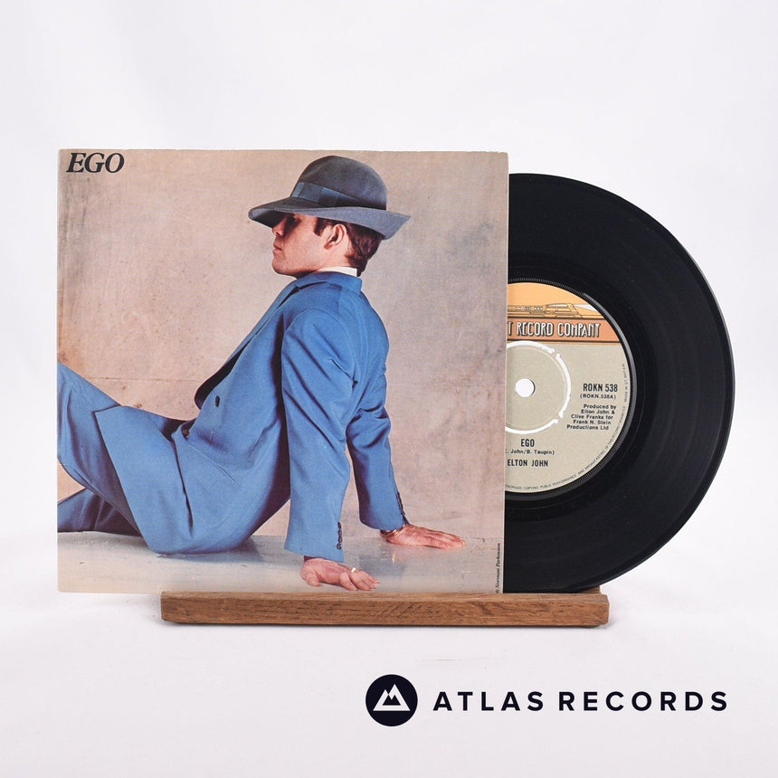 Elton John Ego 7" Vinyl Record - Front Cover & Record