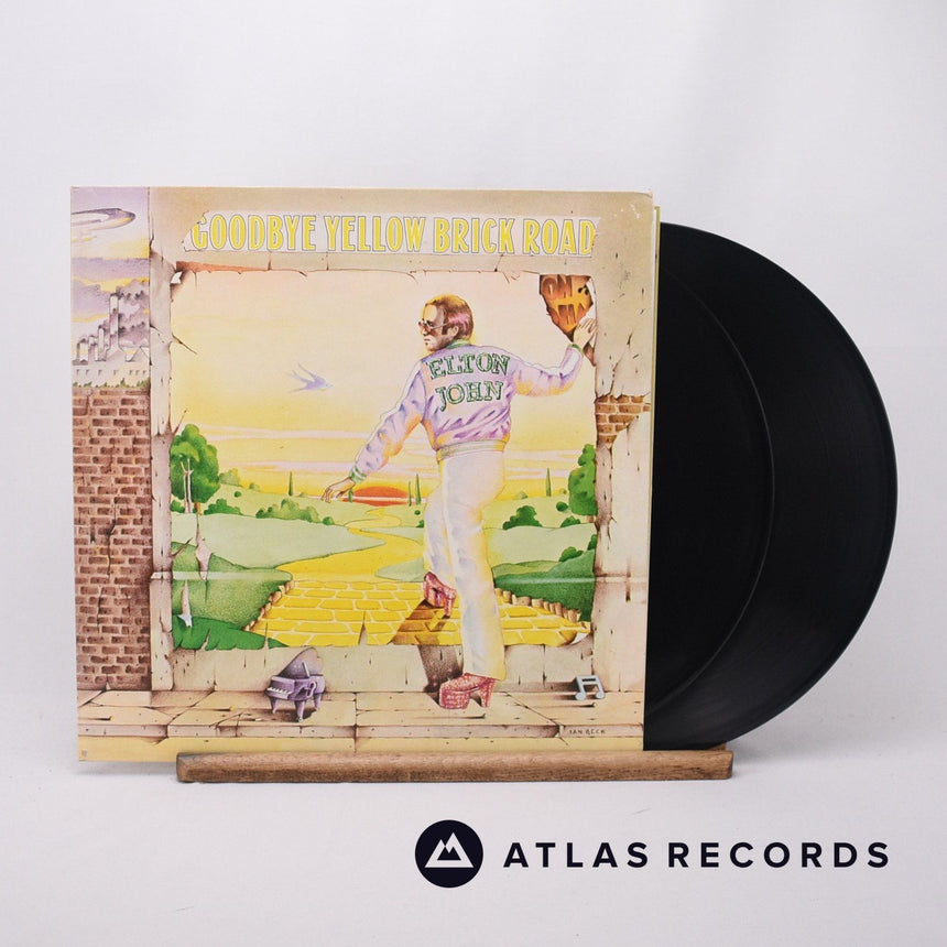 Elton John Goodbye Yellow Brick Road 2 x LP Vinyl Record - Front Cover & Record