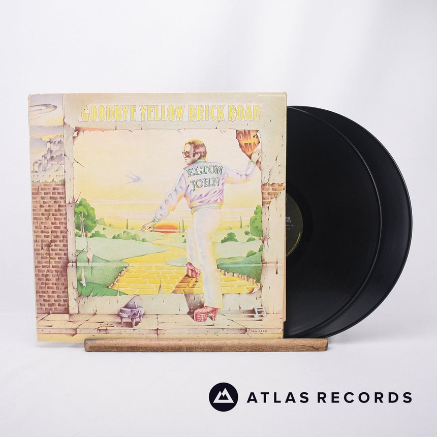 Elton John Goodbye Yellow Brick Road 2 x LP Vinyl Record - Front Cover & Record