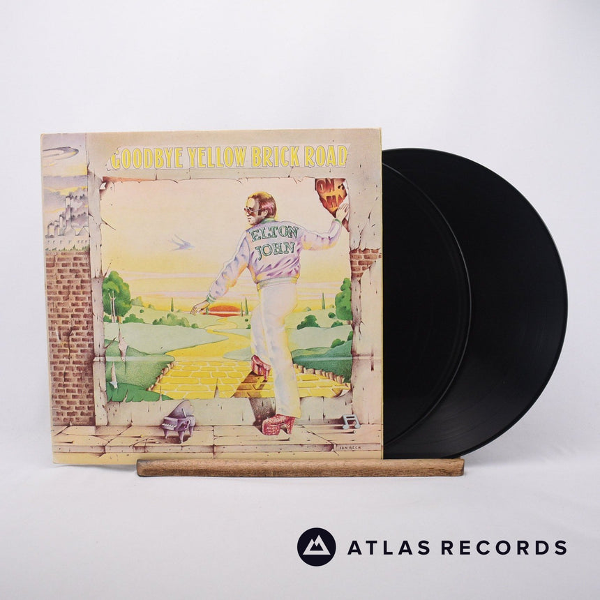 Elton John Goodbye Yellow Brick Road 2 x LP Vinyl Record - Front Cover & Record