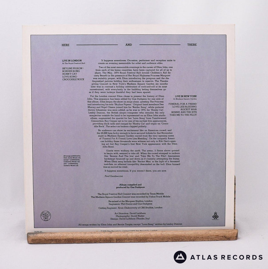 Elton John - Here And There - LP Vinyl Record - VG+/VG+