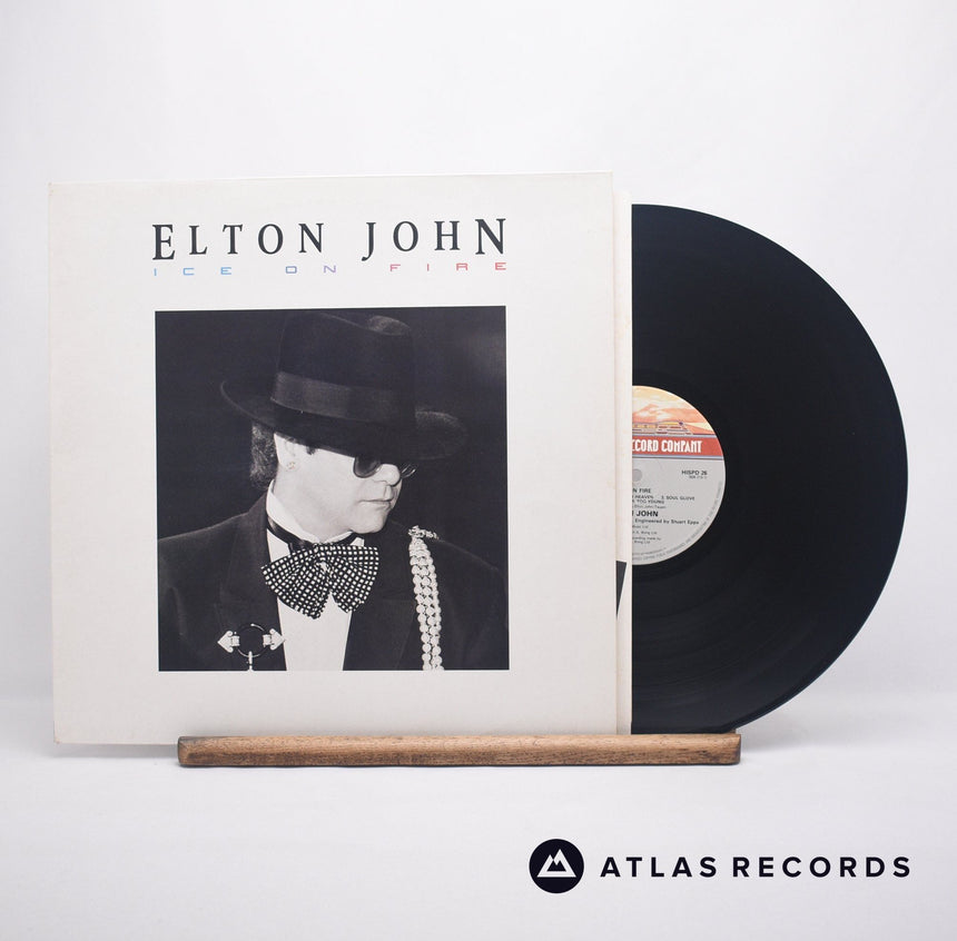 Elton John Ice On Fire LP Vinyl Record - Front Cover & Record