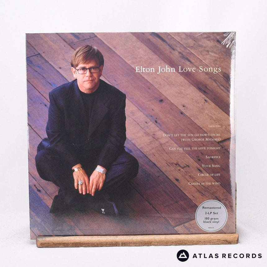 Elton John Love Songs 2 x LP Vinyl Record - Front Cover & Record