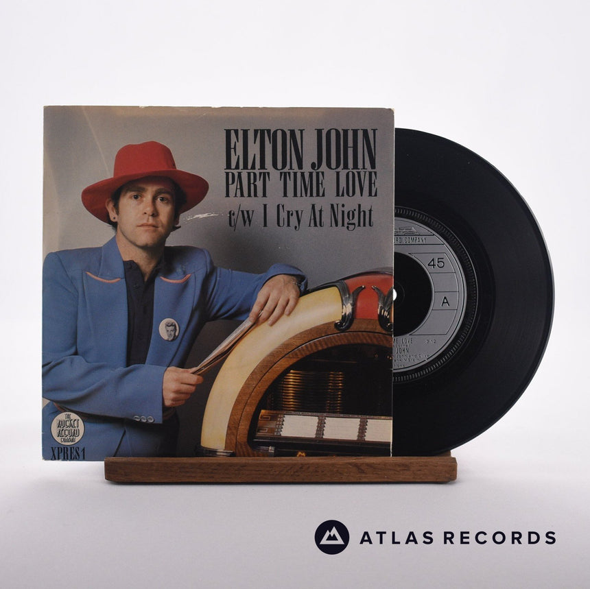 Elton John Part Time Love 7" Vinyl Record - Front Cover & Record