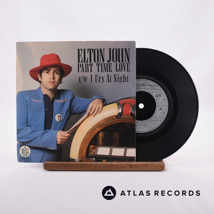Elton John Part Time Love 7" Vinyl Record - Front Cover & Record