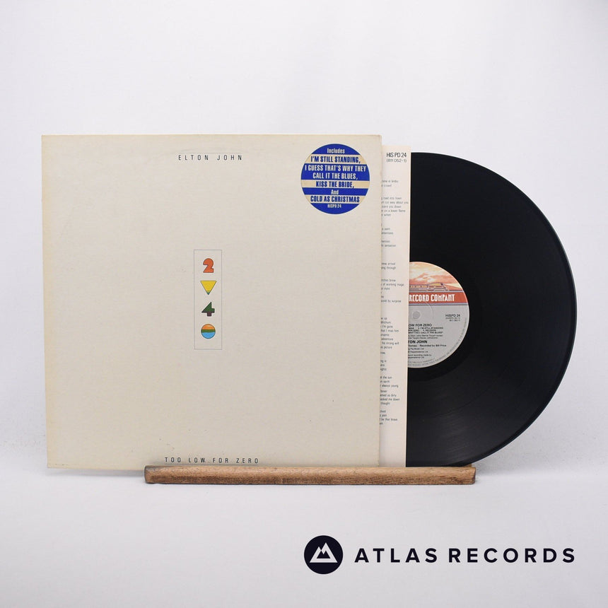 Elton John Too Low For Zero LP Vinyl Record - Front Cover & Record