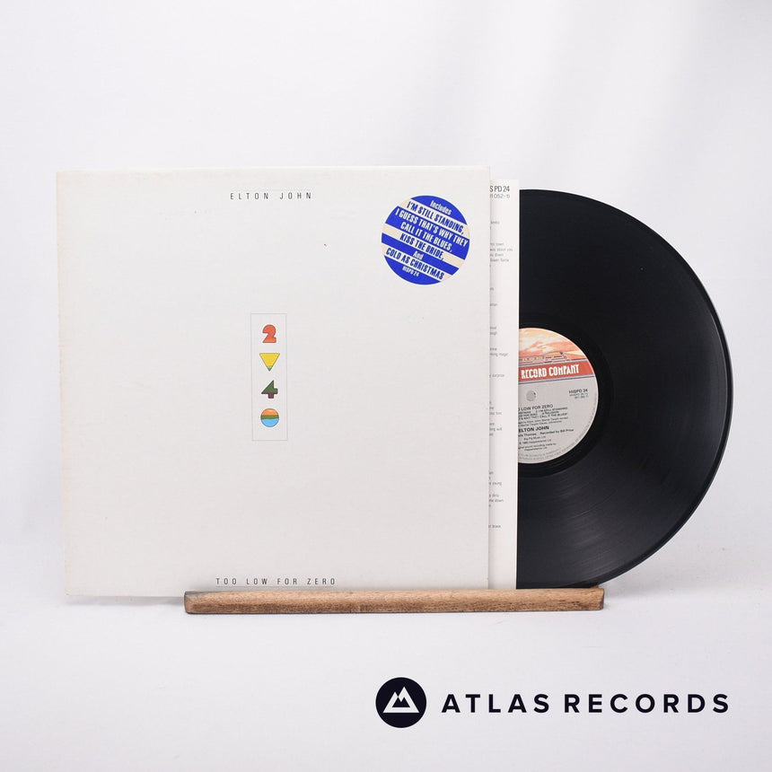 Elton John Too Low For Zero LP Vinyl Record - Front Cover & Record