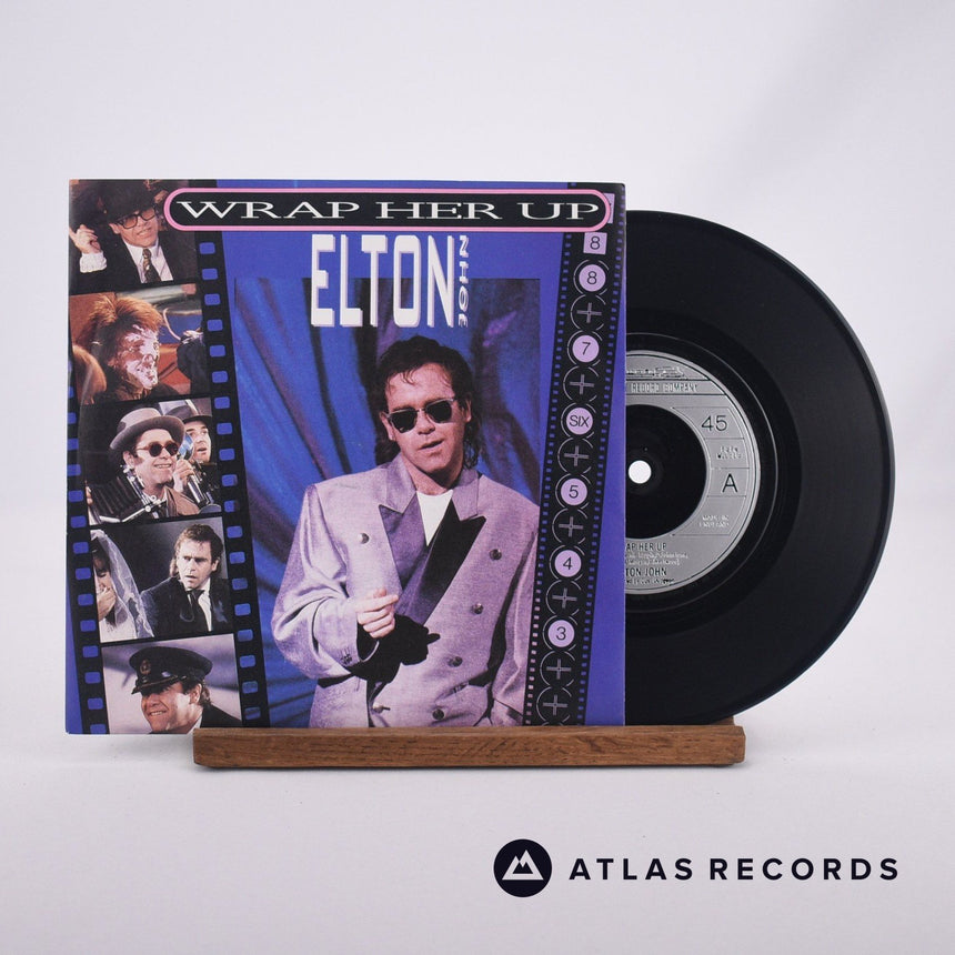 Elton John Wrap Her Up 7" Vinyl Record - Front Cover & Record