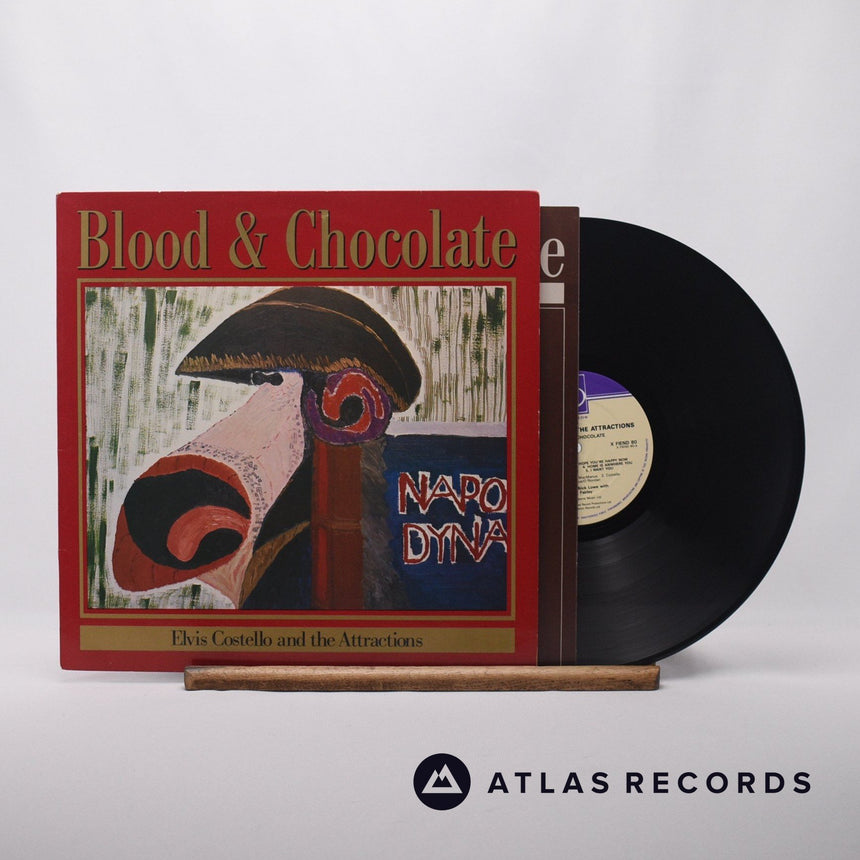 Elvis Costello & The Attractions Blood & Chocolate LP Vinyl Record - Front Cover & Record