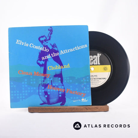 Elvis Costello & The Attractions Clubland 7" Vinyl Record - Front Cover & Record