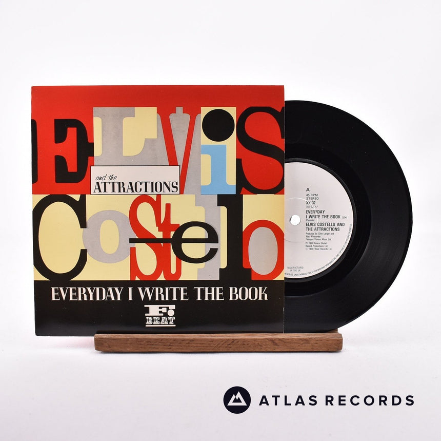 Elvis Costello & The Attractions Everyday I Write The Book 7" Vinyl Record - Front Cover & Record