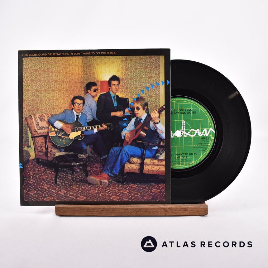 Elvis Costello & The Attractions (I Don't Want To Go To) Chelsea 7" Vinyl Record - Front Cover & Record