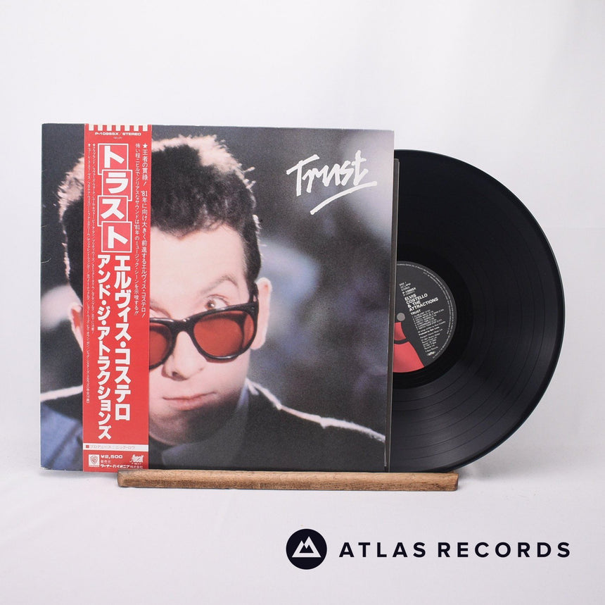 Elvis Costello & The Attractions - Trust - Lyric Sheet LP Vinyl Record - EX/NM
