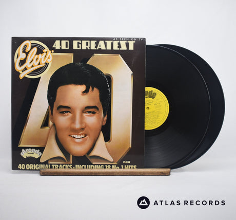 Elvis Presley Elvis' 40 Greatest Double LP Vinyl Record - Front Cover & Record