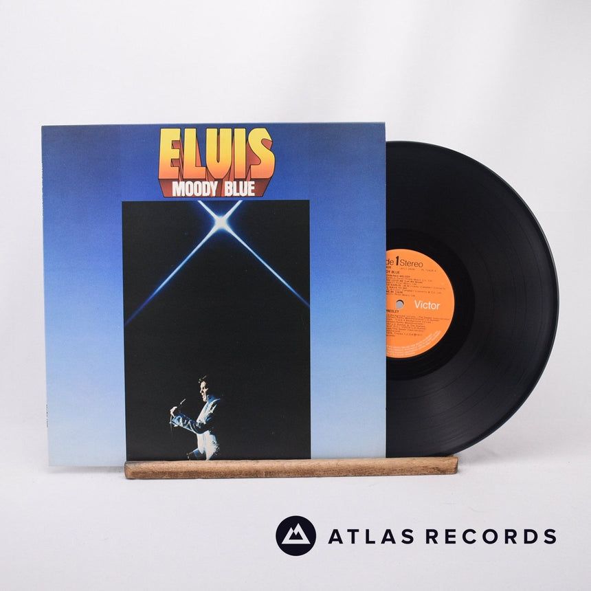 Elvis Presley Moody Blue LP Vinyl Record - Front Cover & Record