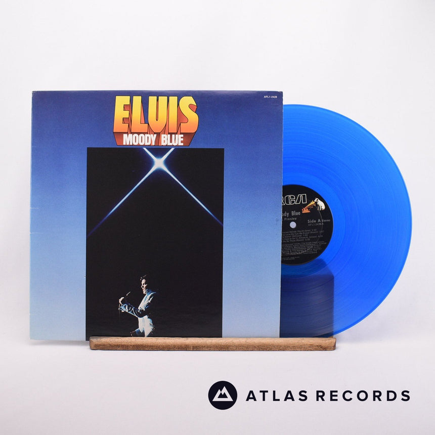 Elvis Presley Moody Blue LP Vinyl Record - Front Cover & Record