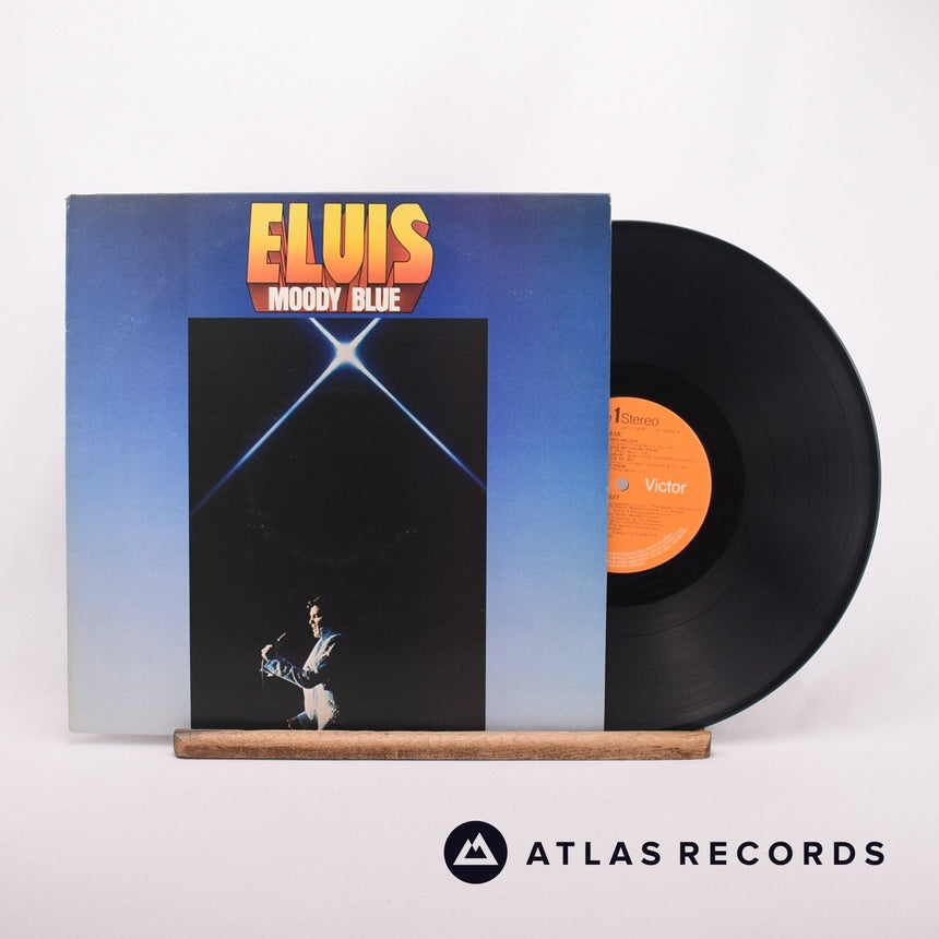 Elvis Presley Moody Blue LP Vinyl Record - Front Cover & Record