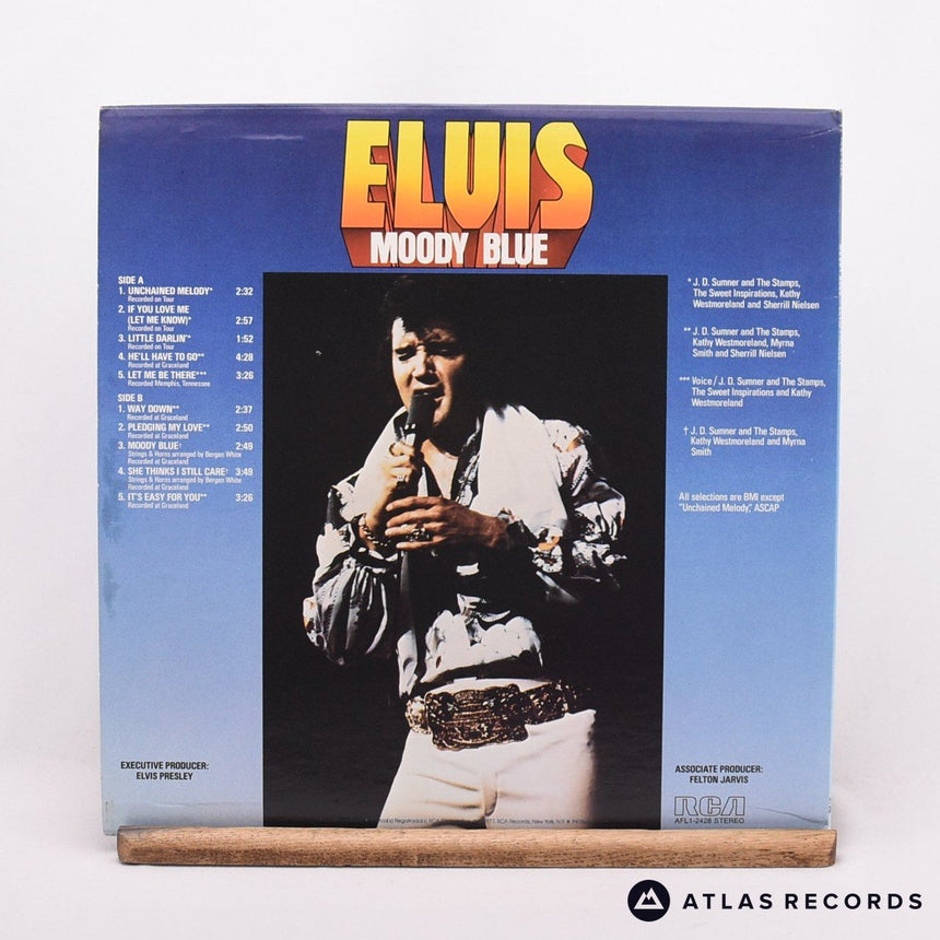 Elvis Presley - Moody Blue - Blue Translucent Us LP Vinyl Record - EX/EX