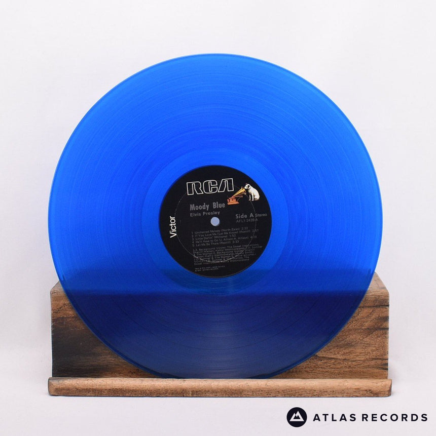 Elvis Presley - Moody Blue - Blue Translucent Us LP Vinyl Record - EX/EX