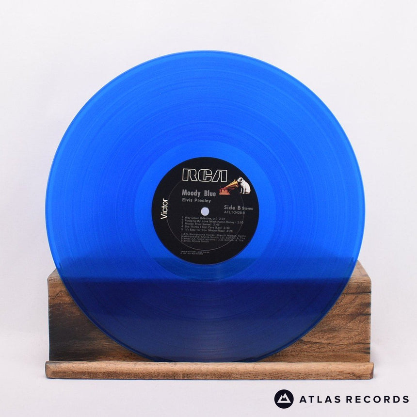 Elvis Presley - Moody Blue - Blue Translucent Us LP Vinyl Record - EX/EX