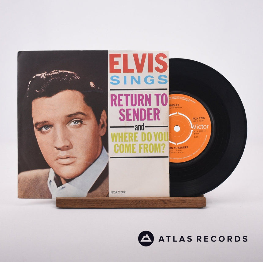 Elvis Presley Return To Sender 7" Vinyl Record - Front Cover & Record