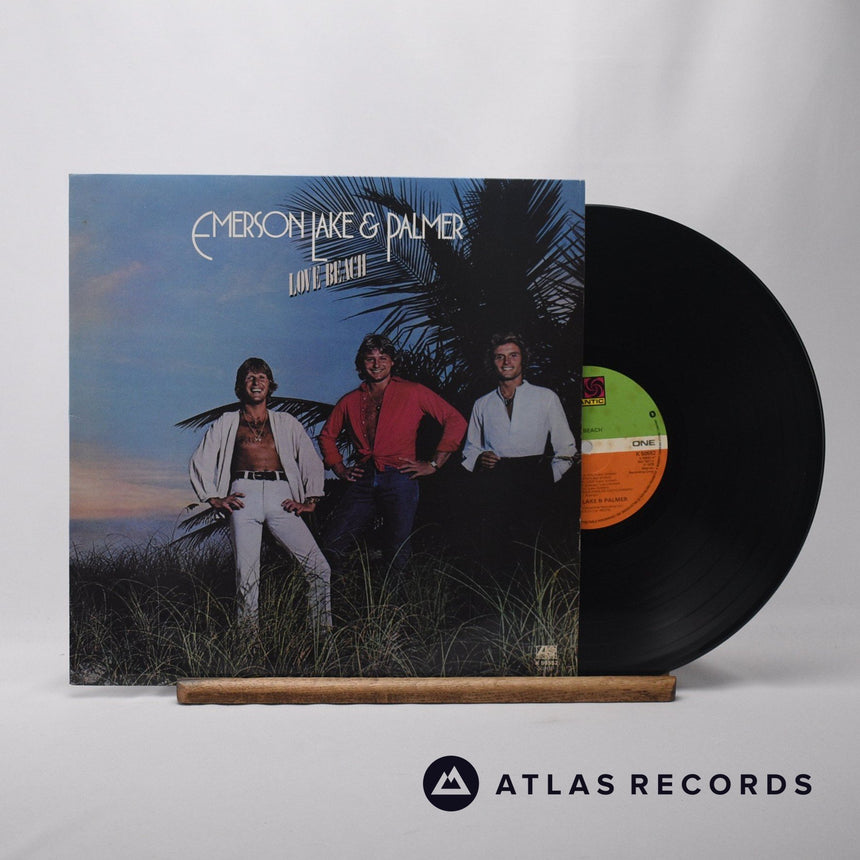 Emerson, Lake & Palmer Love Beach LP Vinyl Record - Front Cover & Record
