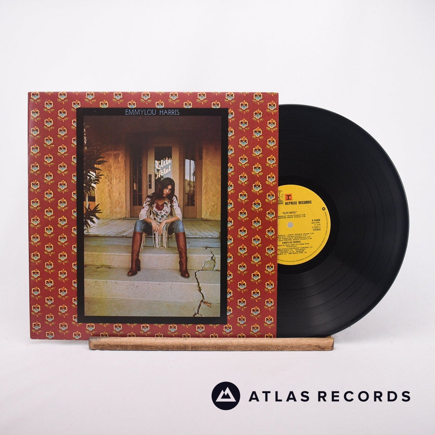 Emmylou Harris Elite Hotel LP Vinyl Record - Front Cover & Record