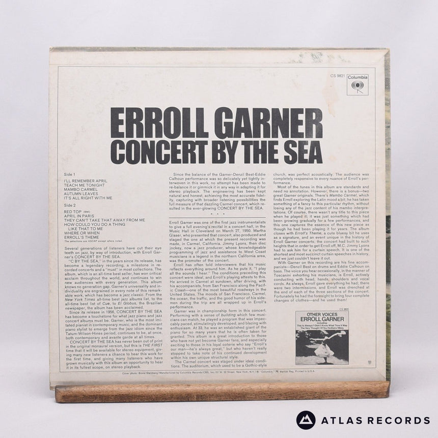 Erroll Garner - Concert By The Sea - Reissue LP Vinyl Record - VG+/EX