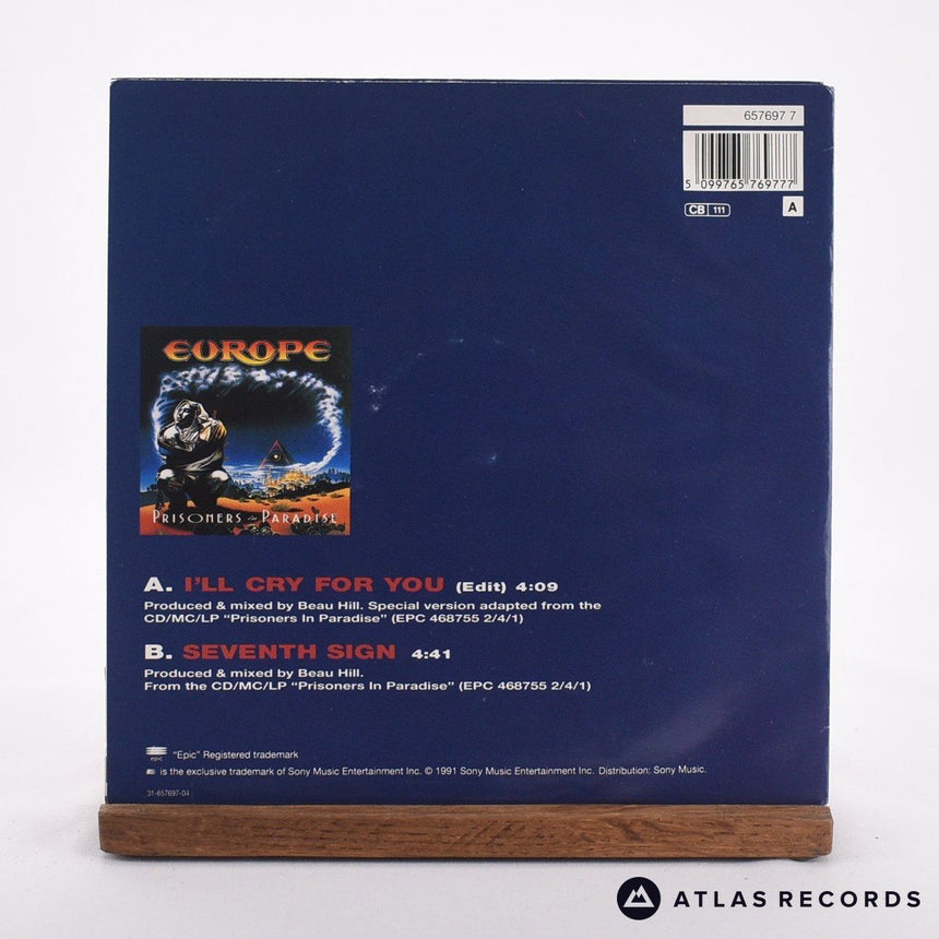 Europe - I'll Cry For You - 7" Vinyl Record - VG+/EX