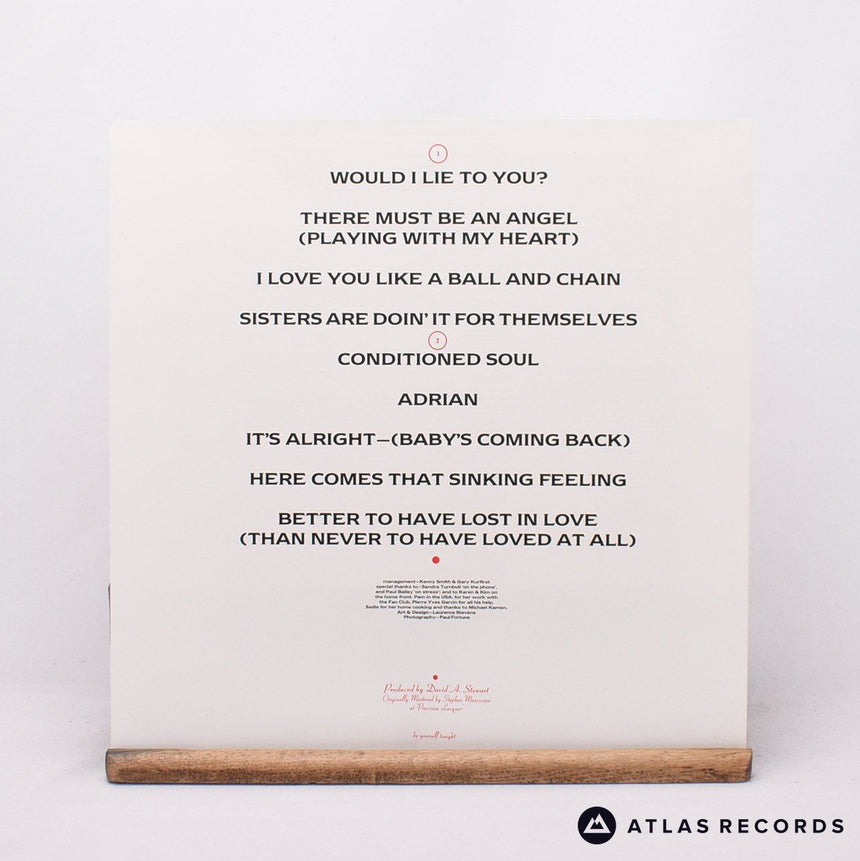 Eurythmics - Be Yourself Tonight - Lyric Sheet LP Vinyl Record - EX/EX