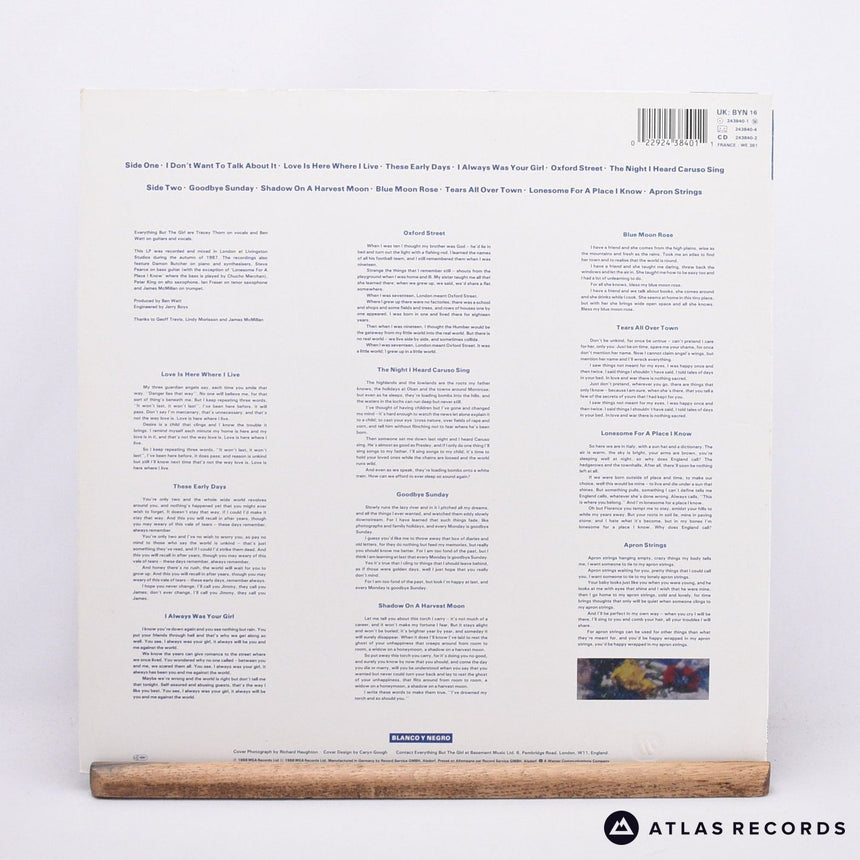 Everything But The Girl - Idlewild - LP Vinyl Record - EX/EX