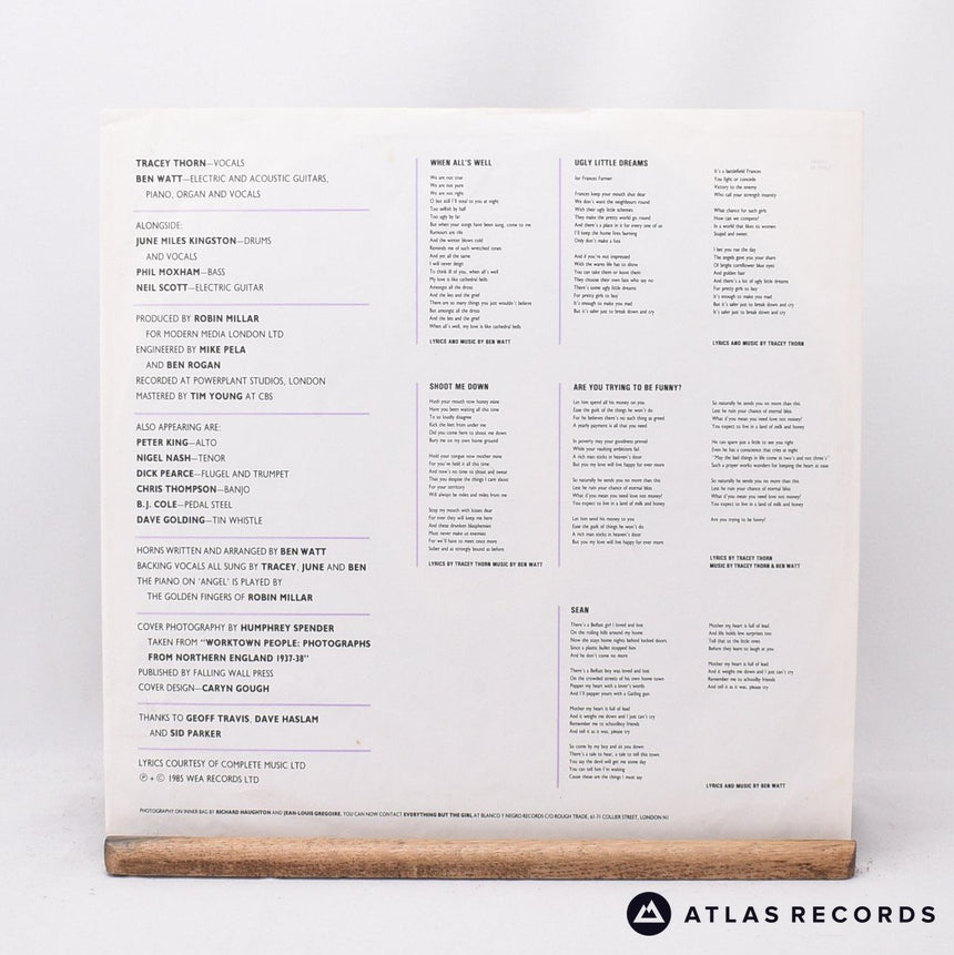 Everything But The Girl - Love Not Money - LP Vinyl Record - EX/EX