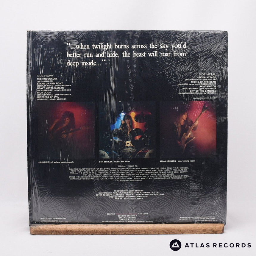 Exciter - Heavy Metal Maniac - Us A B LP Vinyl Record - EX/VG+