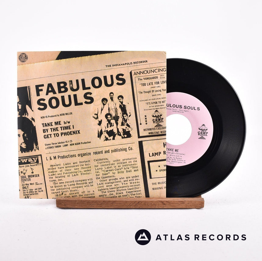 Fabulous Souls Take Me 7" Vinyl Record - Front Cover & Record