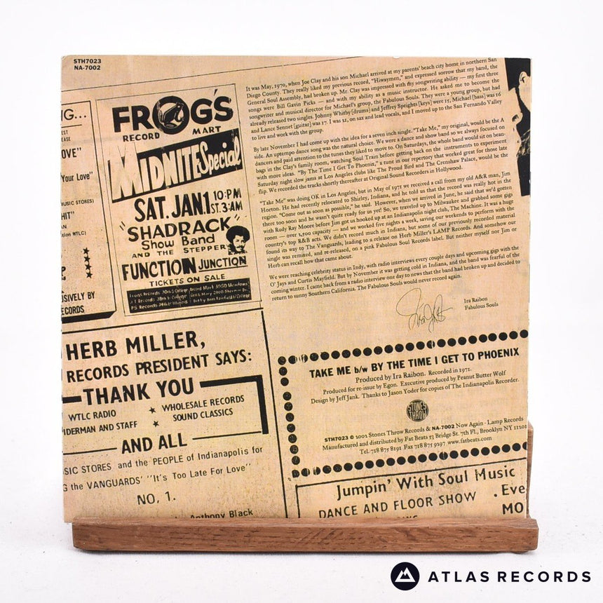 Fabulous Souls - Take Me - 7" Vinyl Record - NM/NM