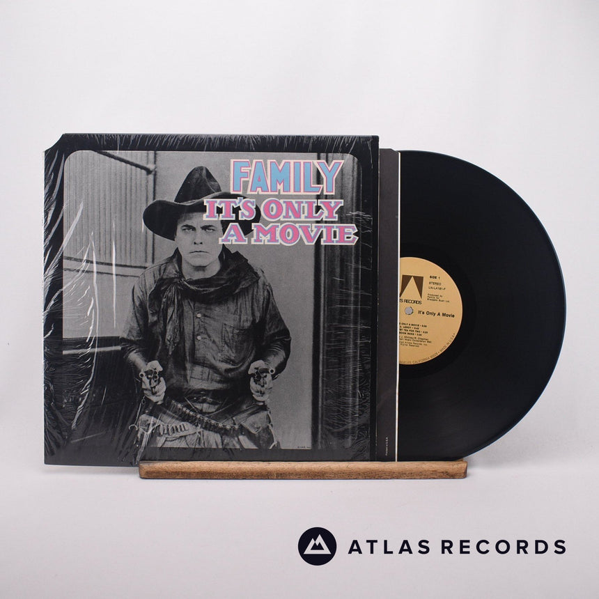 Family It's Only A Movie LP Vinyl Record - Front Cover & Record