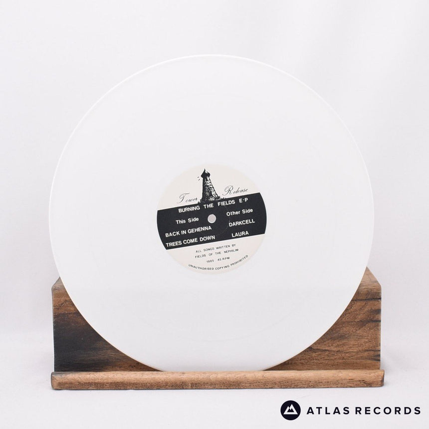 Fields Of The Nephilim - Burning The Fields EP - White 12" Vinyl Record - EX/NM