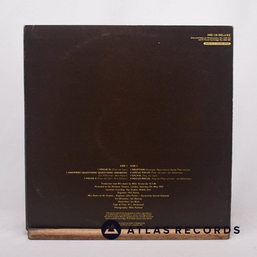 Focus - At The Rainbow - Fold Out Sleeve LP Vinyl Record - VG+/EX