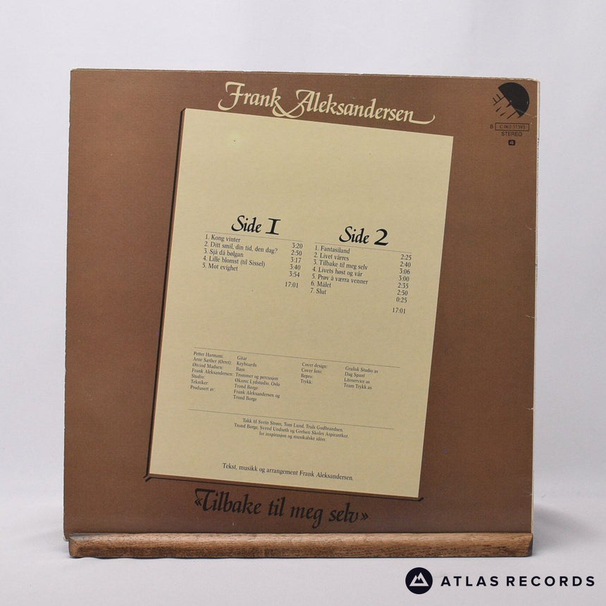 Frank Aleksandersen - Tilbake Til Meg Selv - 5-A 5-B LP Vinyl Record - VG+/VG+