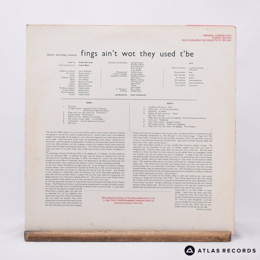 Frank Norman - Fings Ain't Wot They Used T'Be - LP Vinyl Record - VG+/VG+