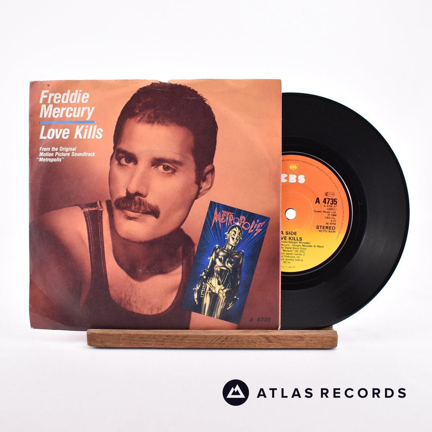 Freddie Mercury Love Kills 7" Vinyl Record - Front Cover & Record