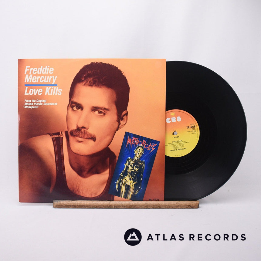Freddie Mercury Love Kills 12" Vinyl Record - Front Cover & Record