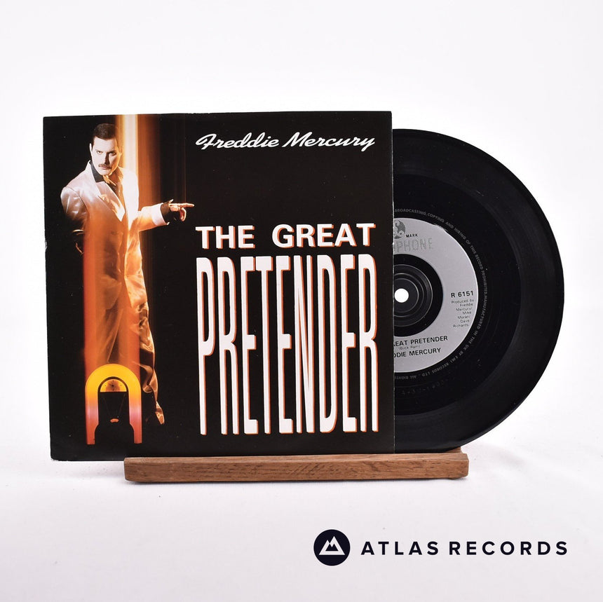Freddie Mercury The Great Pretender 7" Vinyl Record - Front Cover & Record