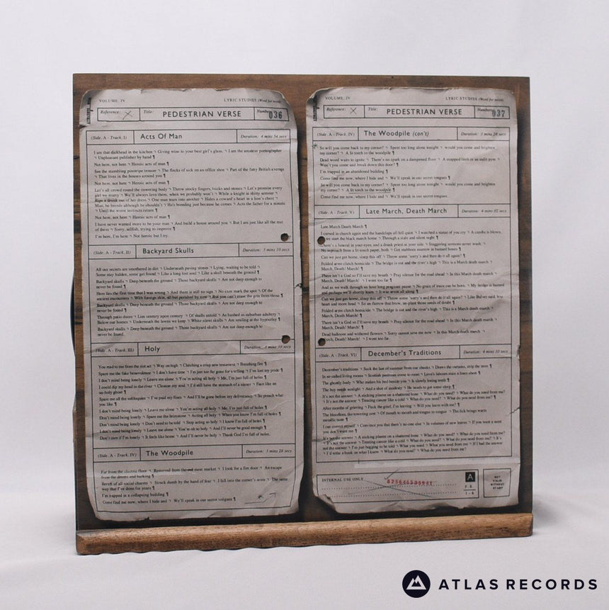 Frightened Rabbit - Pedestrian Verse - Gatefold A1 B1 LP Vinyl Record - NM/VG+