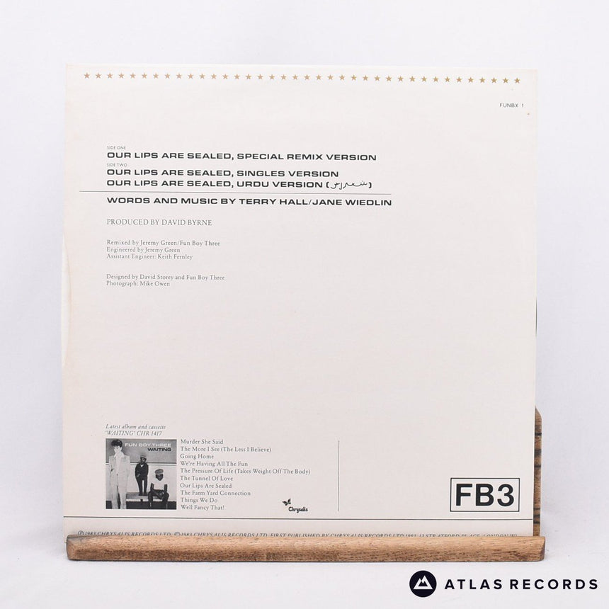 Fun Boy Three - Our Lips Are Sealed - 12" Vinyl Record - EX/VG+